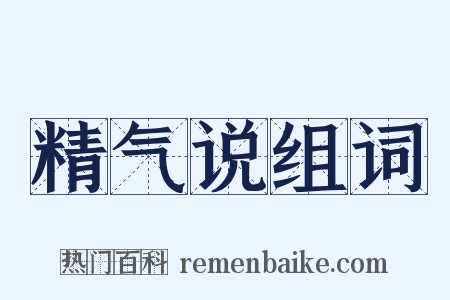 精气说组词是什么意思的图片
